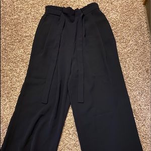 Zara Cropped Navy Dress Pants